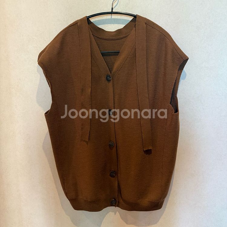 SJSJ 투웨이 니트 베스트 브라운 F--1