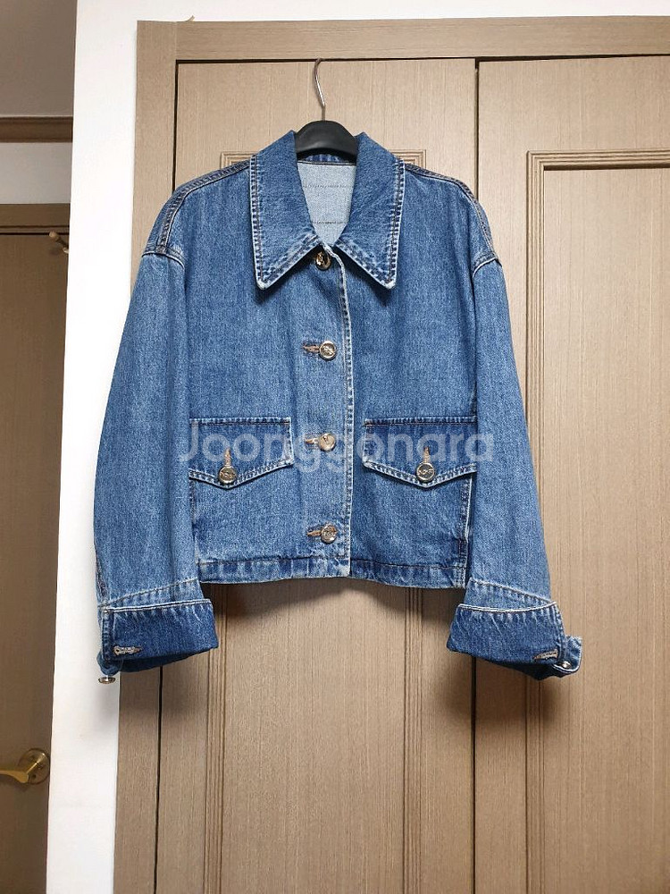 마인 데님 크롭 자켓--0