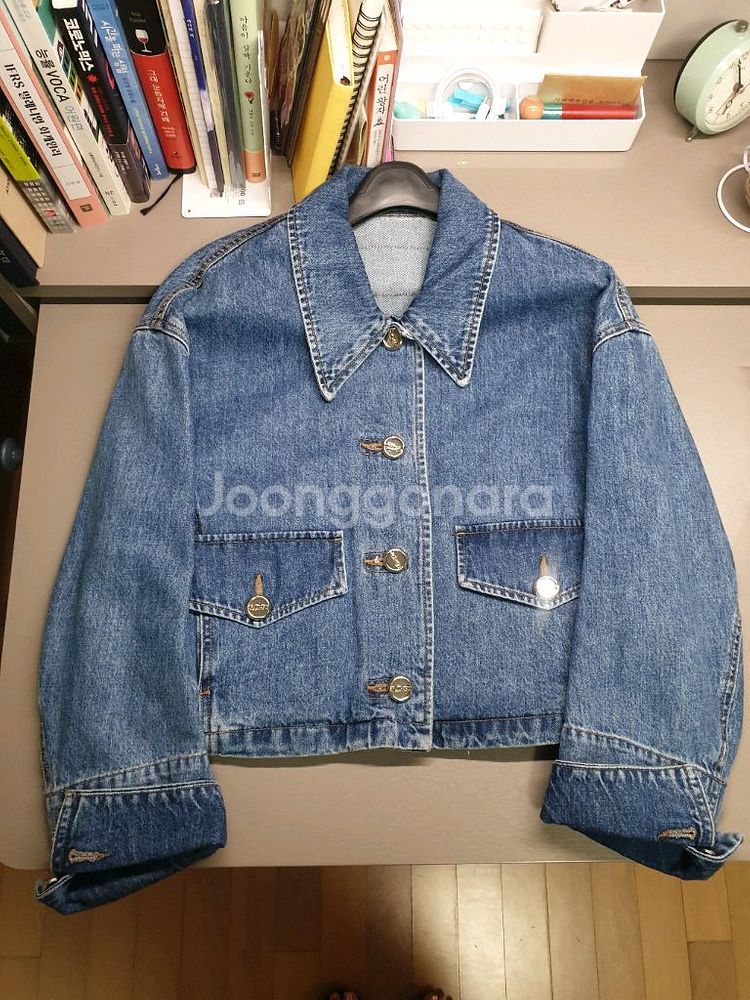 마인 데님 크롭 자켓--3