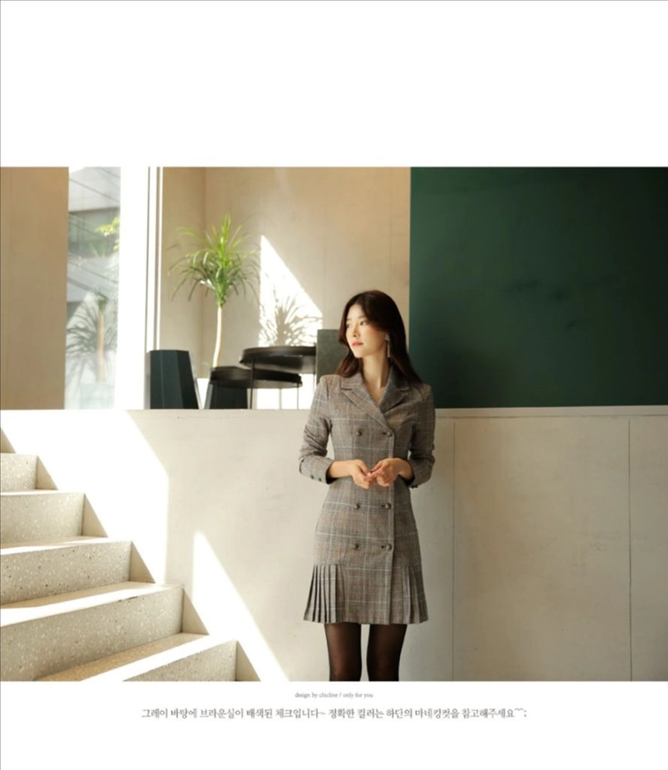 더블브레스트 트렌치 버버리 시크라인 하객룩 원피스 코트 이미지