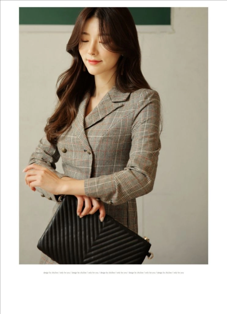 더블브레스트 트렌치 버버리 시크라인 하객룩 원피스 코트 이미지