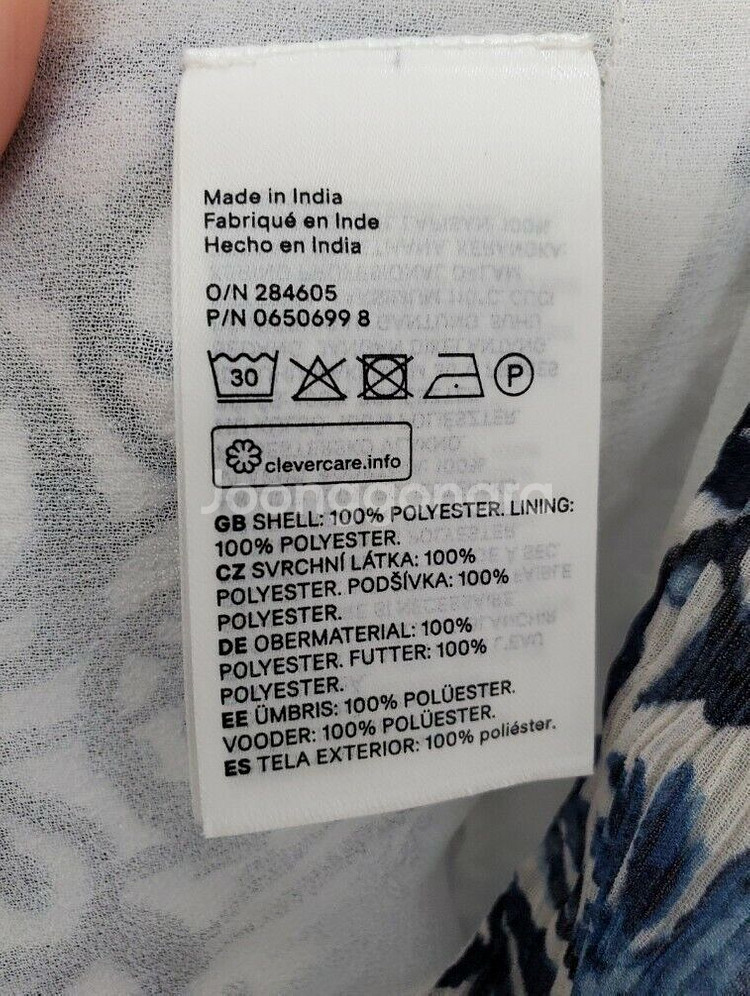 H&M 가장 따뜻한 색 블루 꽃무늬 미니스커트--3