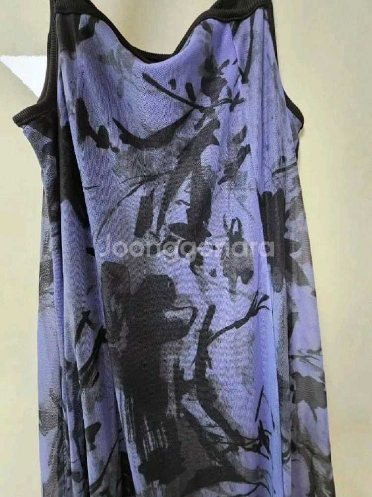 꽃무늬 롱원피스 플라워패턴 프린티드망사 원피스 무대의상--2