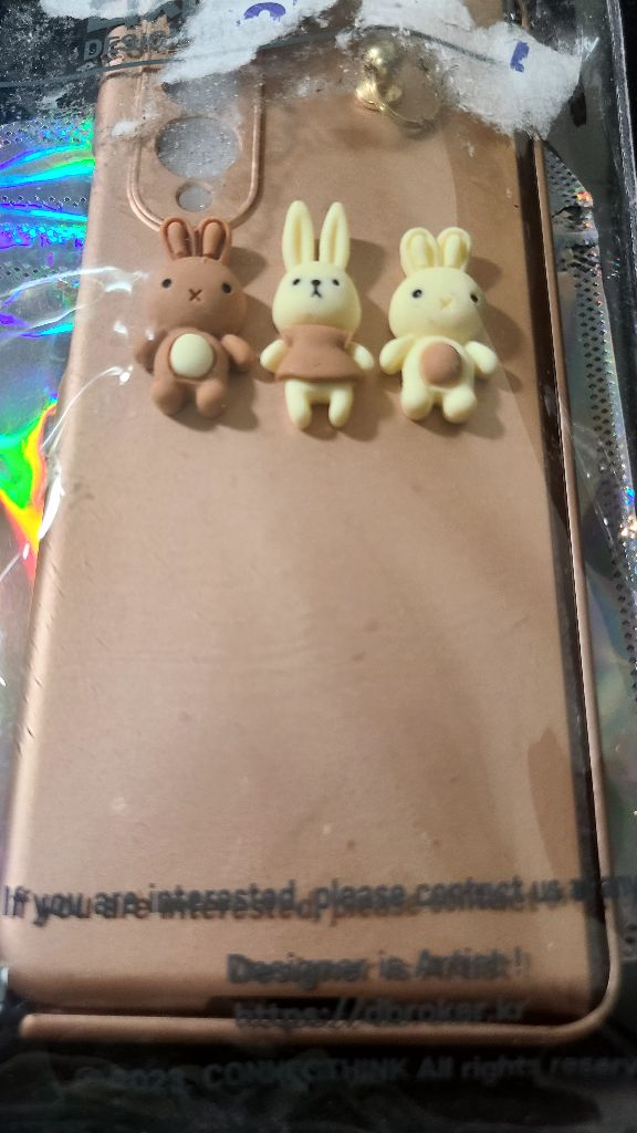 [새상품] Z폴더3 갤럭시 진주 토끼 폰커버 미개봉 이미지