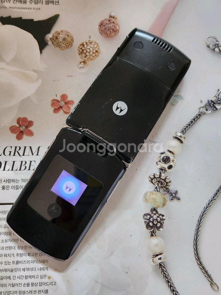 올드폰 모토로라 ms500w 레이저룩 블랙실버--4