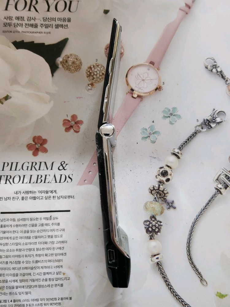 올드폰 모토로라 ms500w 레이저룩 블랙실버--7