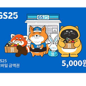 GS25 편의점 5000원권 기프티콘