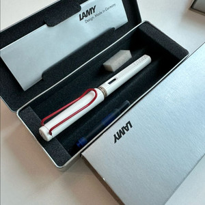 라미 사파리 만년필 화이트 레드클립