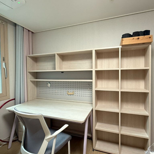 일룸 로이 책상(서랍x), 책장 + 시디즈 서울대의자