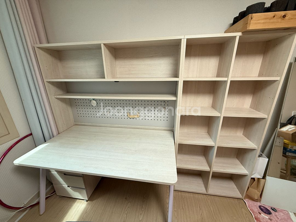 일룸 로이 책상(서랍x), 책장 + 시디즈 서울대의자--1