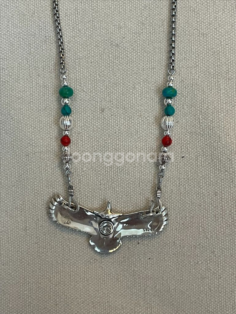 silver egle navaho nacklace--3