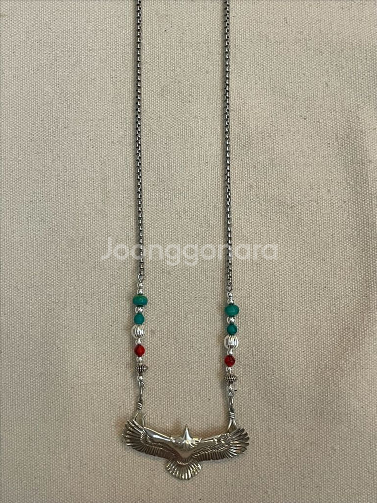 silver egle navaho nacklace--1