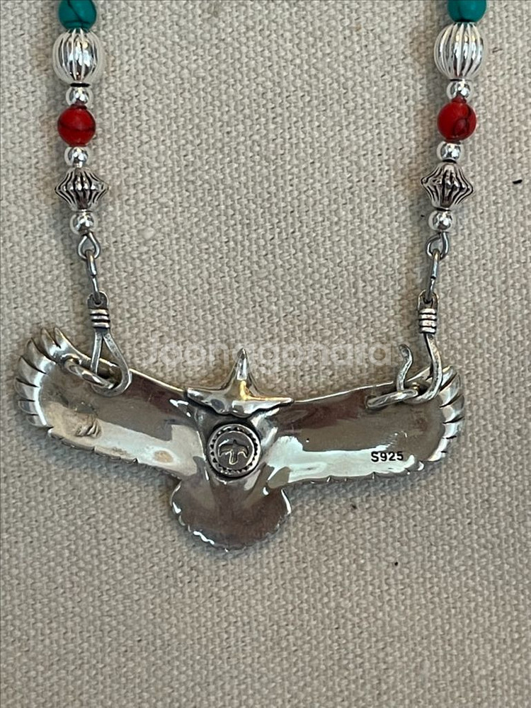 silver egle navaho nacklace--4