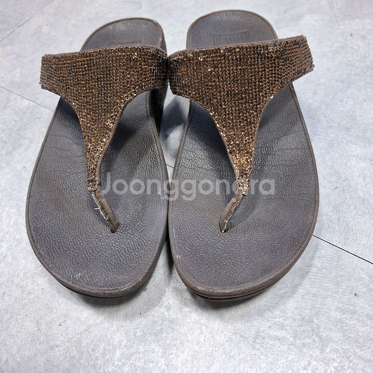 핏플랍 웨지 슬리퍼 통굽 샌들4cm(245)--0