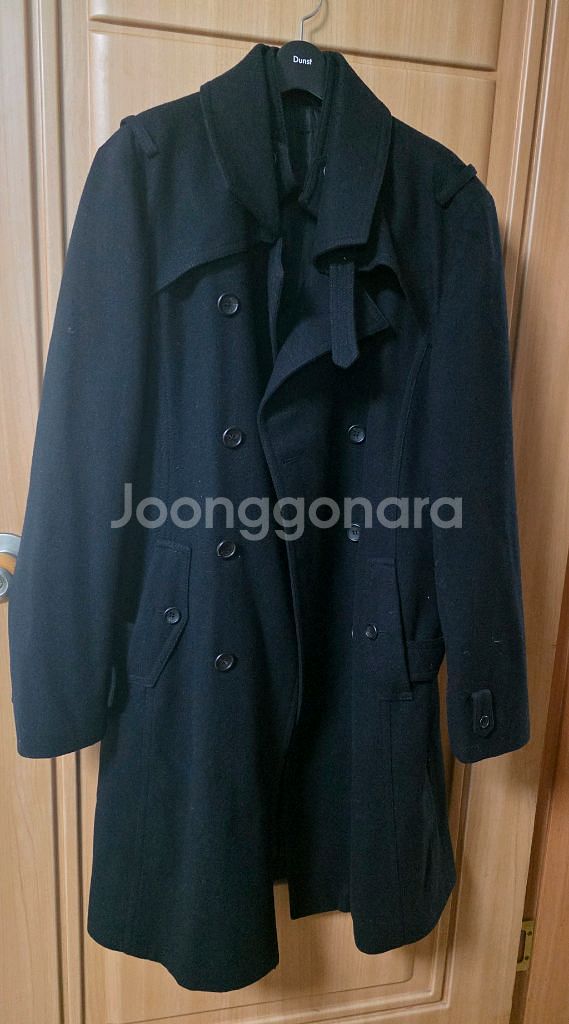 우영미 블랙 남성 울 명품코트 105사이즈 컨디션굳--0