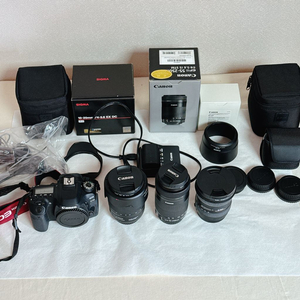 (일괄)캐논 EOS 80D+캐논 시그마 렌즈3개