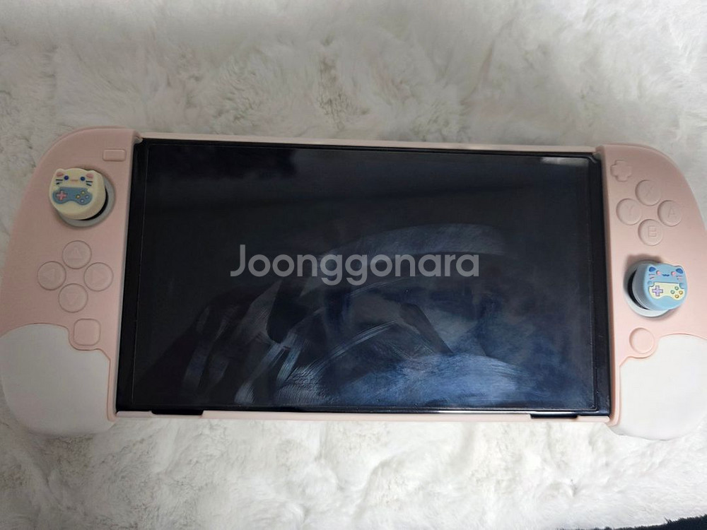 +안심케어)닌텐도 스위치 OLED 화이트+게임3종+악세--3