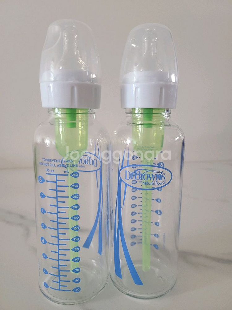 닥터브라운 유리젖병 250ml 2개(거의 새것)--0