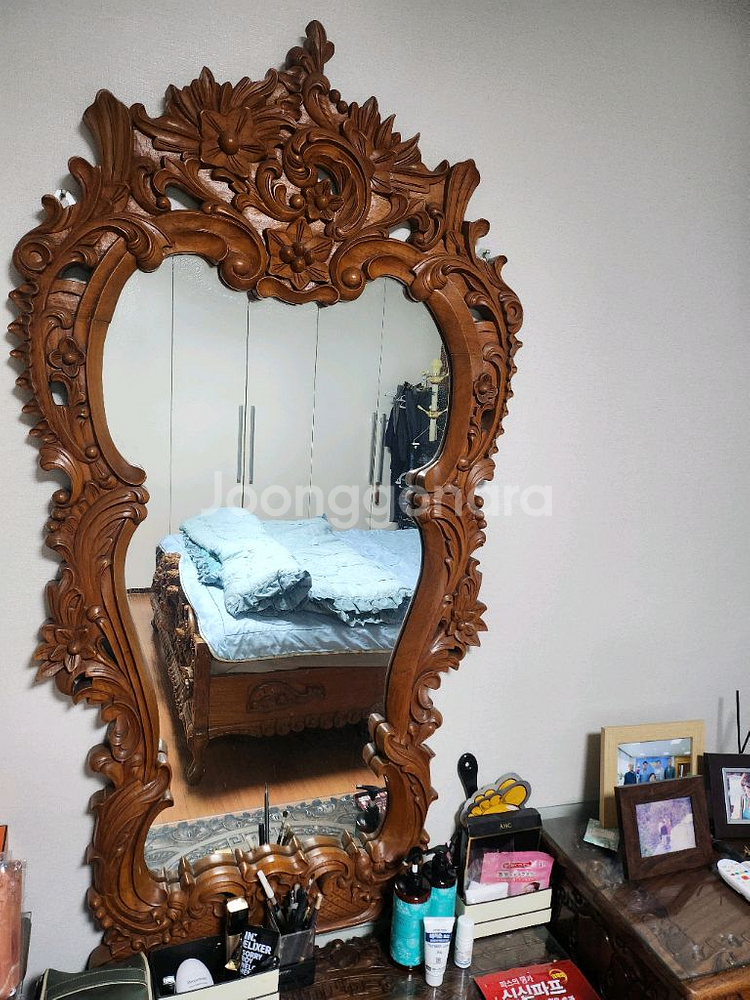 엔틱 조각 화장대 및 서랍수납장--4