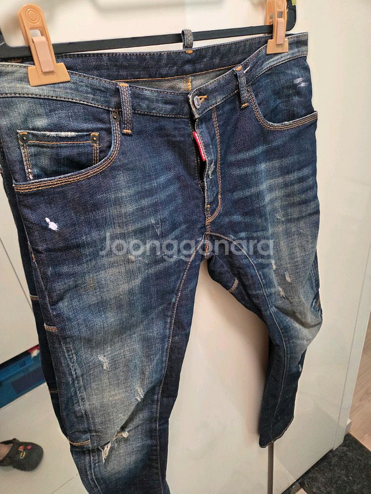 디스퀘어드2 가죽패치 바이커진48(32~)--1