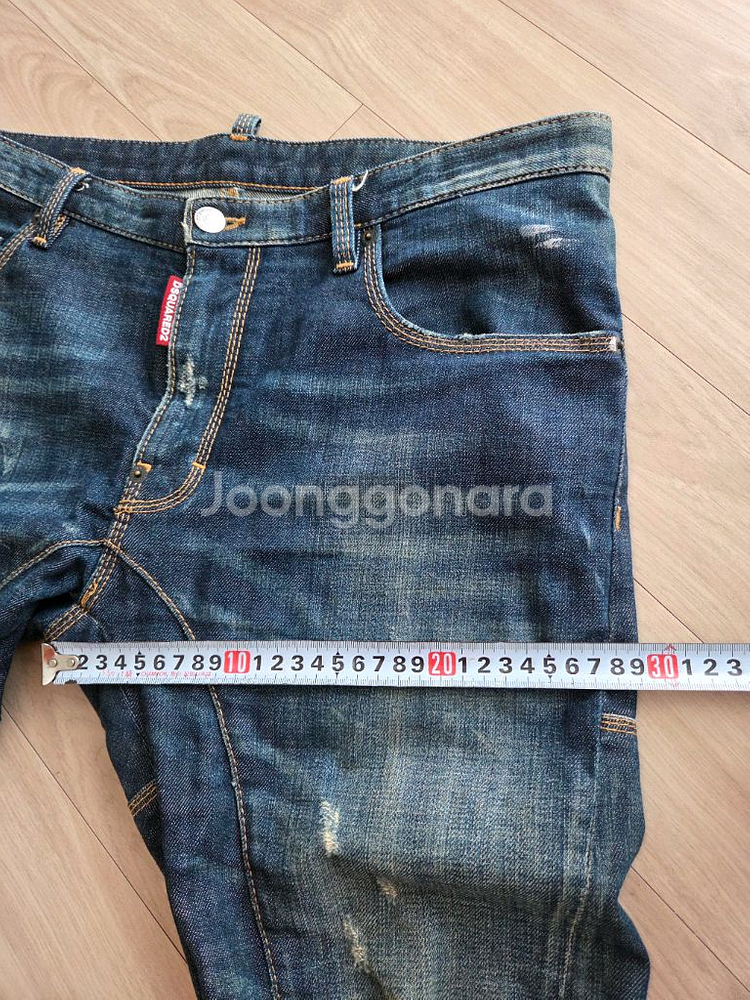 디스퀘어드2 가죽패치 바이커진48(32~)--5