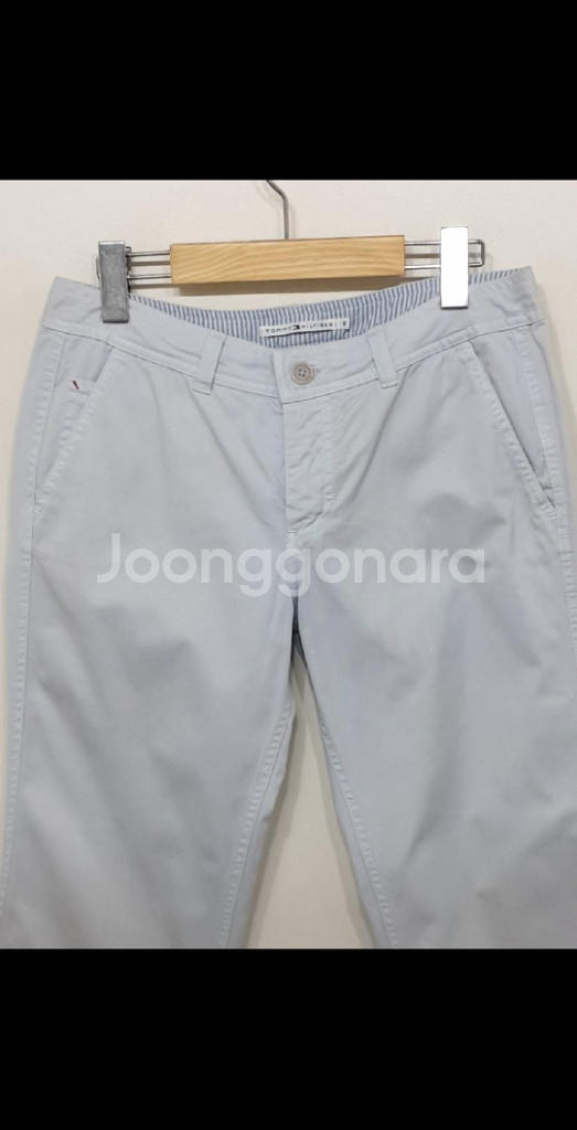 (28) 타미힐피거 면바지 하늘색 치노팬츠 토미--1