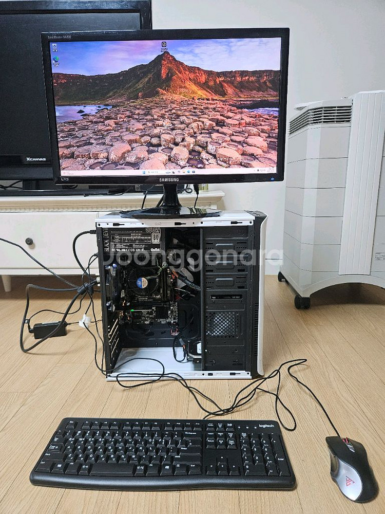 i3 7세대 사무용 데스크탑 모니터 풀셋--6