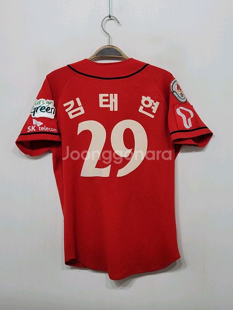 (S) SK 와이번스 야구져지 반팔 김태현 마킹 유니폼--4