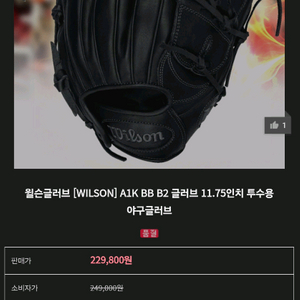 (마지막 가격) 윌슨 블랙 투수 야구 글러브