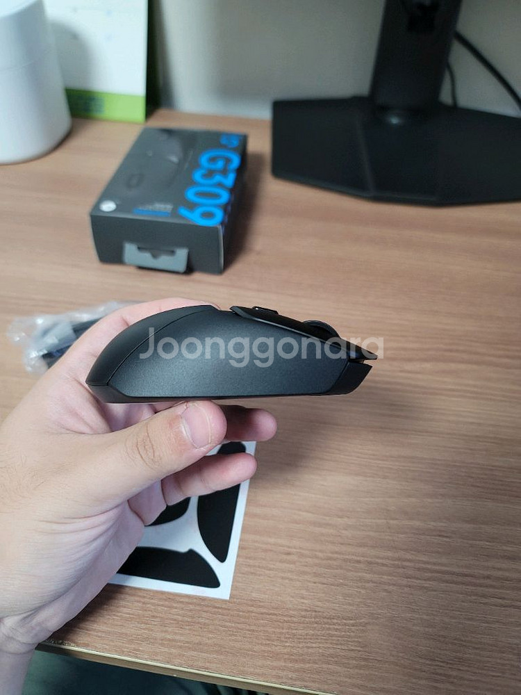 로지텍 G309 저소음 무소음 개조 마우스 블랙--3