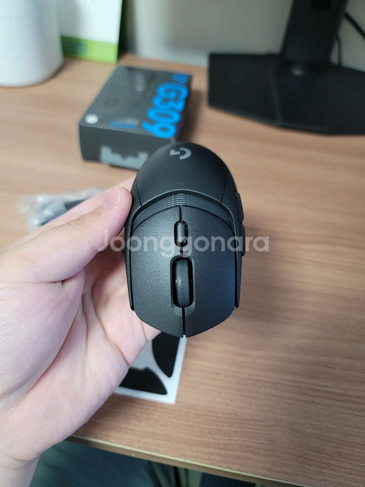 로지텍 G309 저소음 무소음 개조 마우스 블랙--4