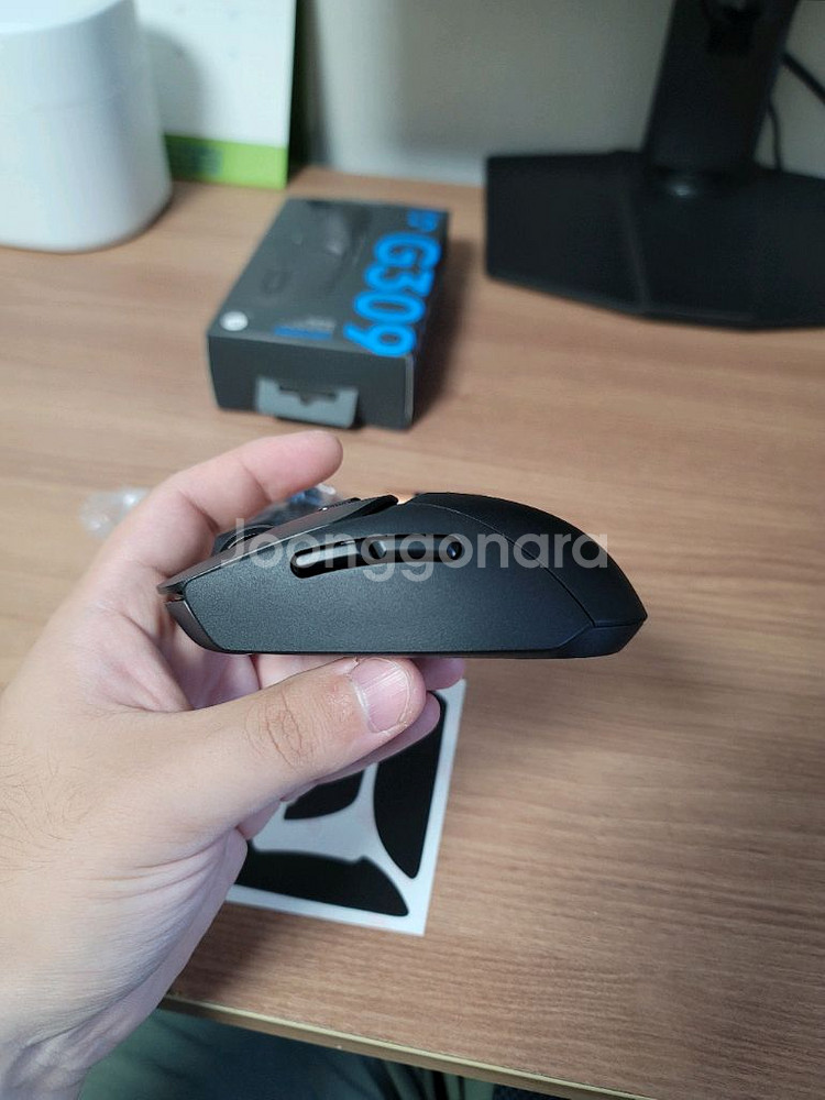 로지텍 G309 저소음 무소음 개조 마우스 블랙--5