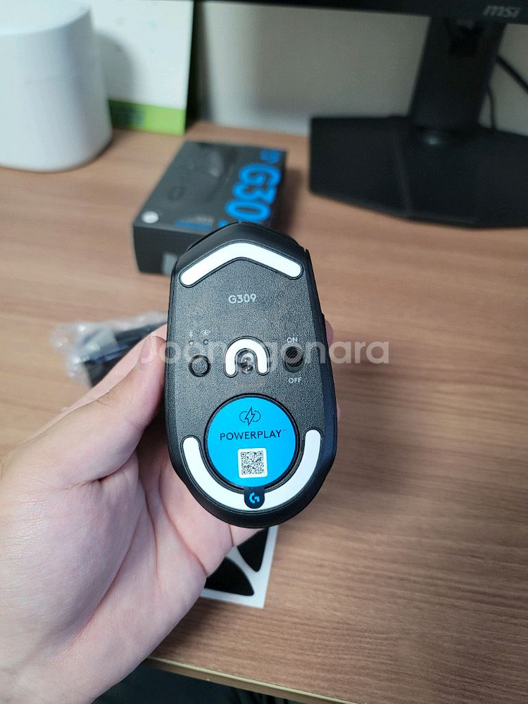 로지텍 G309 저소음 무소음 개조 마우스 블랙--6