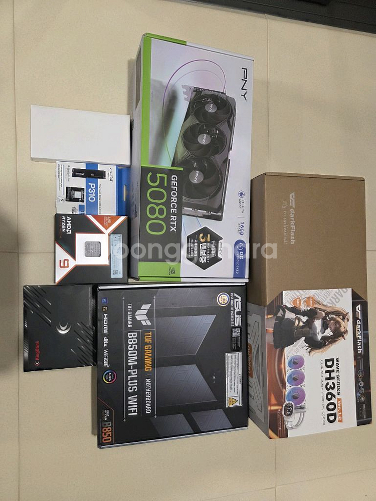 9950x3d, b850m wifi,48gb, 5080--4
