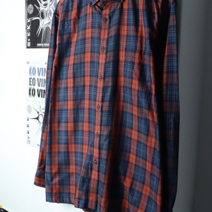 (2XL) 엘르 셔츠 남방 빅사이즈 체크 폴리