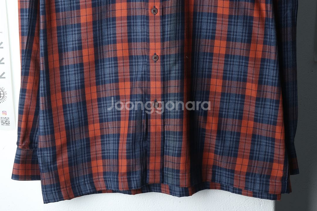 (2XL) 엘르 셔츠 남방 빅사이즈 체크 폴리--3