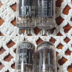RCA 12AU7 초기형 롱 블랙플레이트 진공관 2개