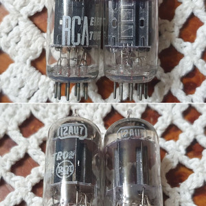RCA 12AU7 초기형 롱 블랙플레이트 진공관 2개