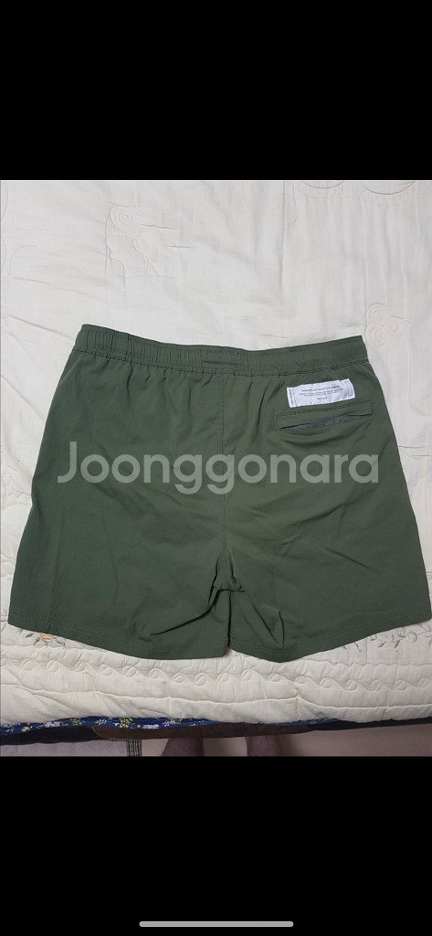 페이탈리즘 카키색 밴딩반바지 판매--1