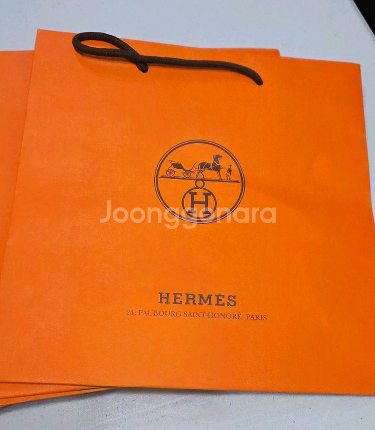 에르메스 오렌지 쇼핑백(중)--1
