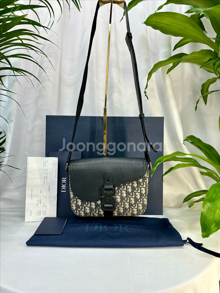 [정품]디올 오블리크 플랩 새들백--0