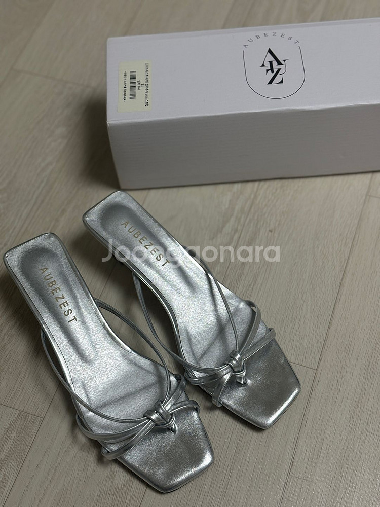 오브제스트 제작 스트랩 샌들 실버 240--0