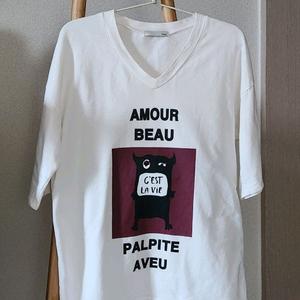 LeShop 흰색 프린팅 티셔츠