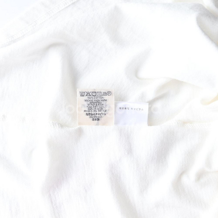 [M]캐피탈 아이보리 핑크 프린팅 링거티 반팔 티셔츠--5