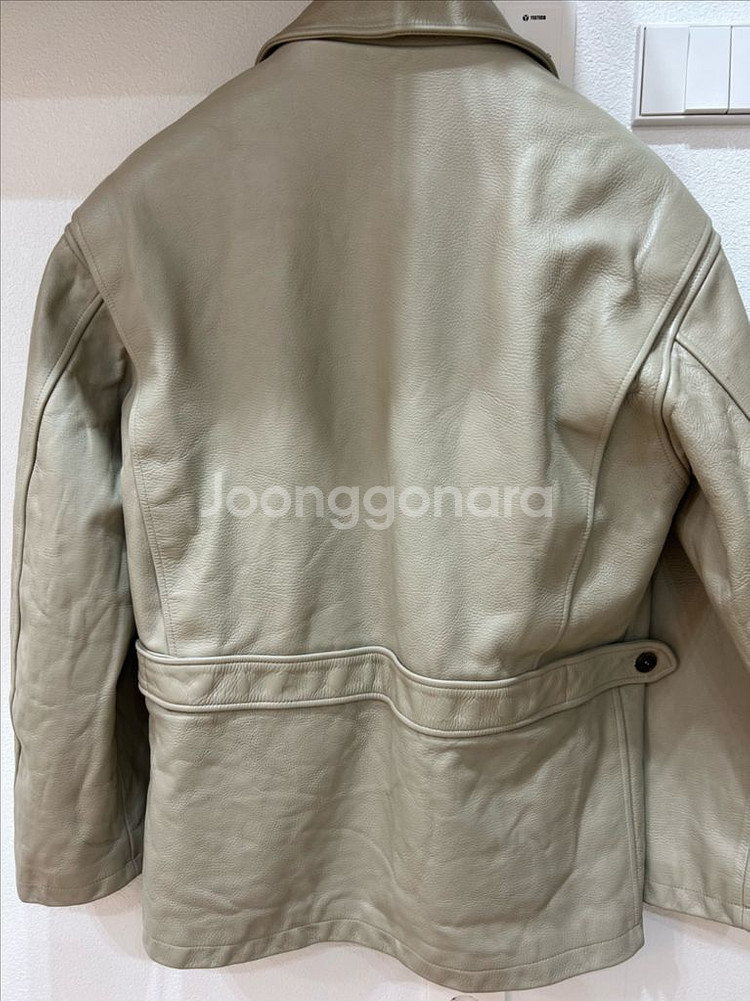 렉토 빈티지 워싱 레더 재킷--3