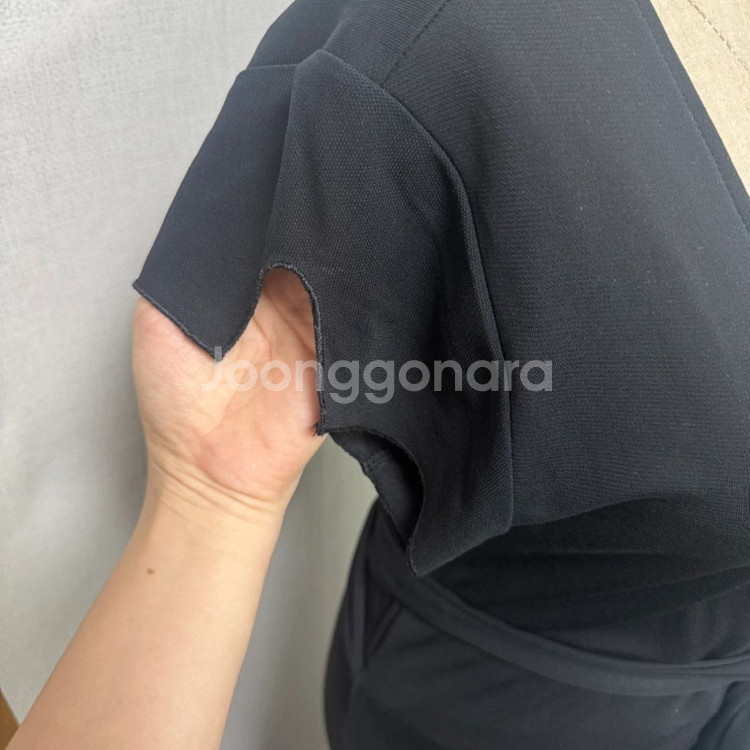 블랙 랩원피스 반팔 롱원피스 롱가디건 로브--3