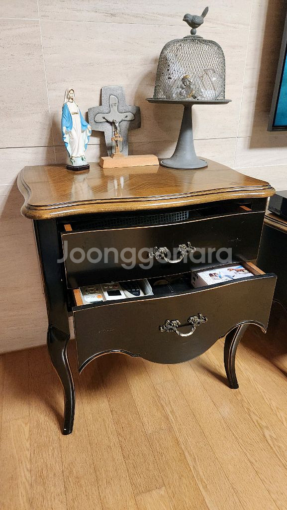 빈티지엔틱 좌식테이블, TV스탠드장, 사이드테이블 세트--8