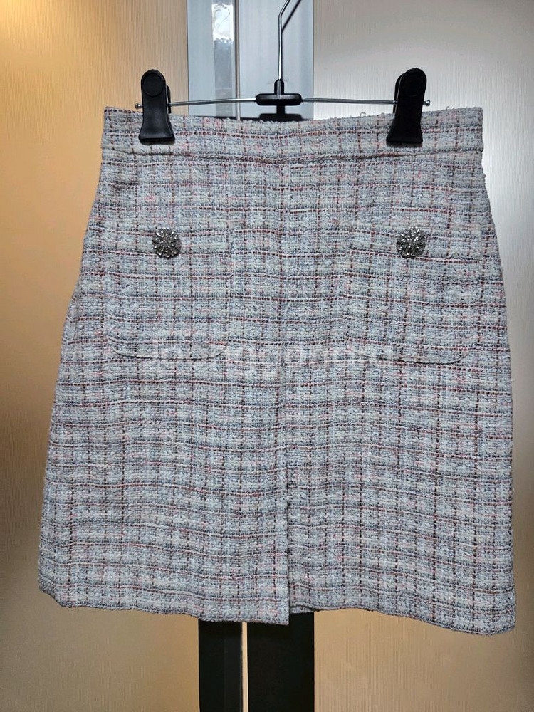 듀엘 트위드 스커트--12