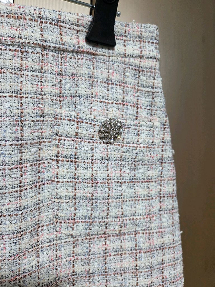 듀엘 트위드 스커트--14