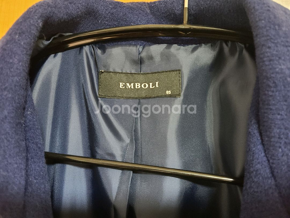 엠볼리 EMBOLI 트렌치 떡볶이 네이비 코트 아우터--4